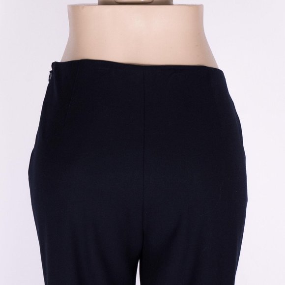 Ralph Lauren Black Label Wool Blend Stretch Straight Black Dress Pants SZ 12 - Picture 5 of 9